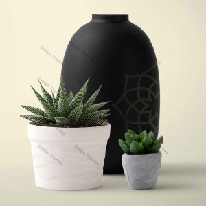 yoga black vase